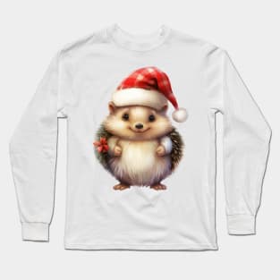 Christmas Hedgehog Long Sleeve T-Shirt